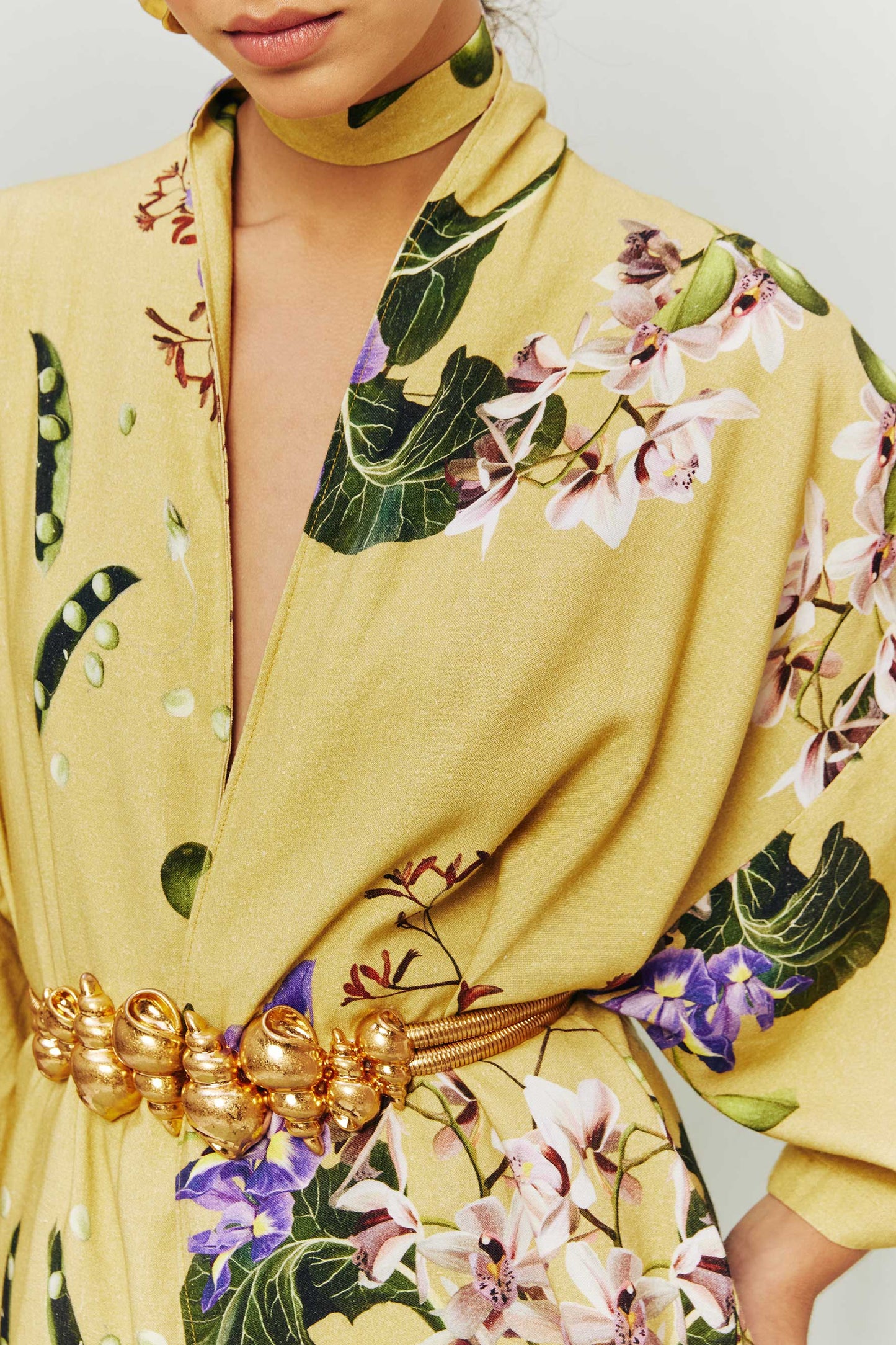 Kimono Curto Floral Cana