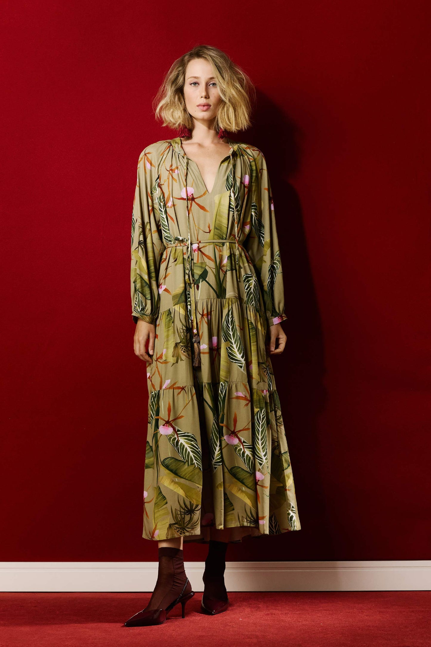 Vestido Boho Floral do Hotel Khaky