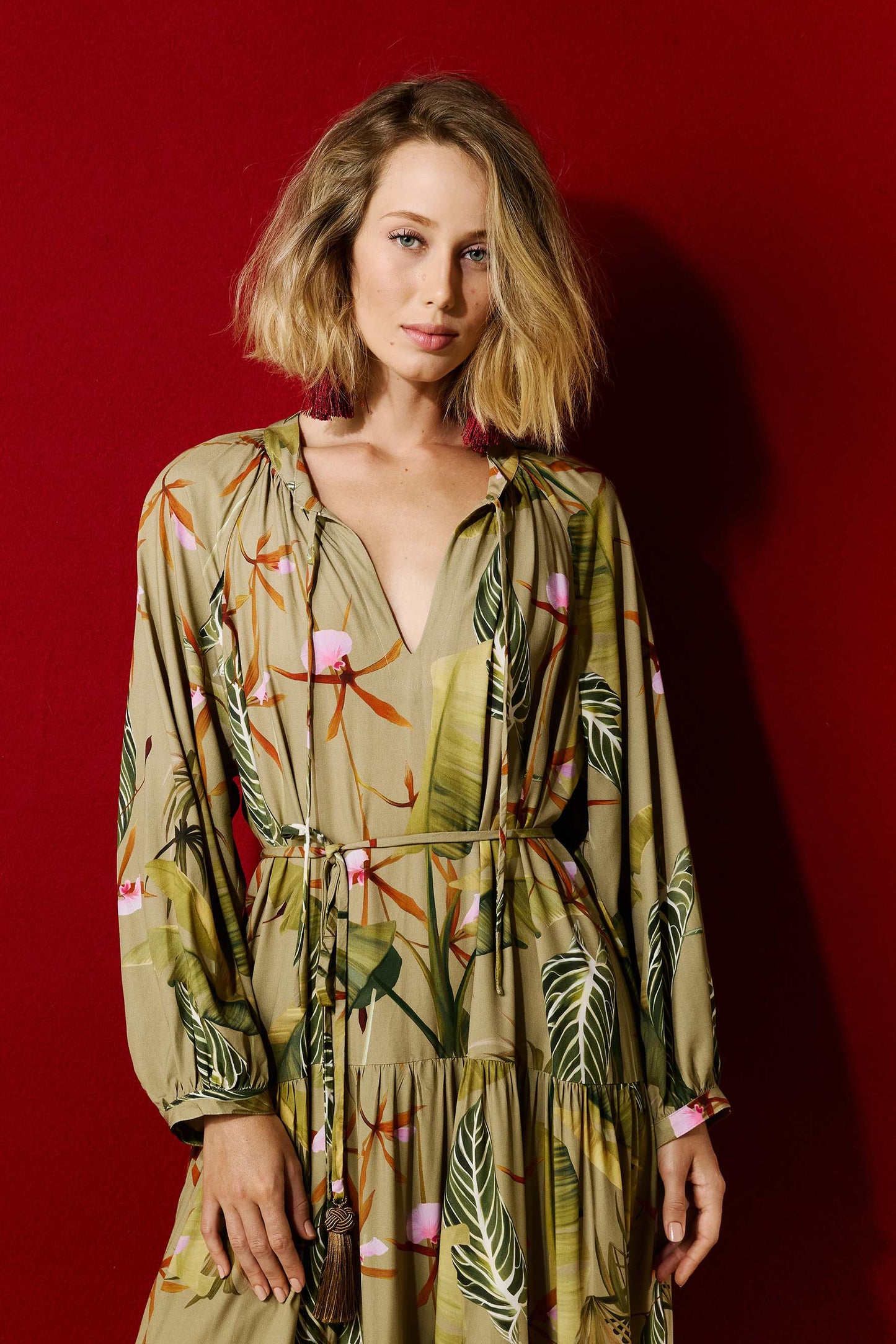 Vestido Boho Floral do Hotel Khaky