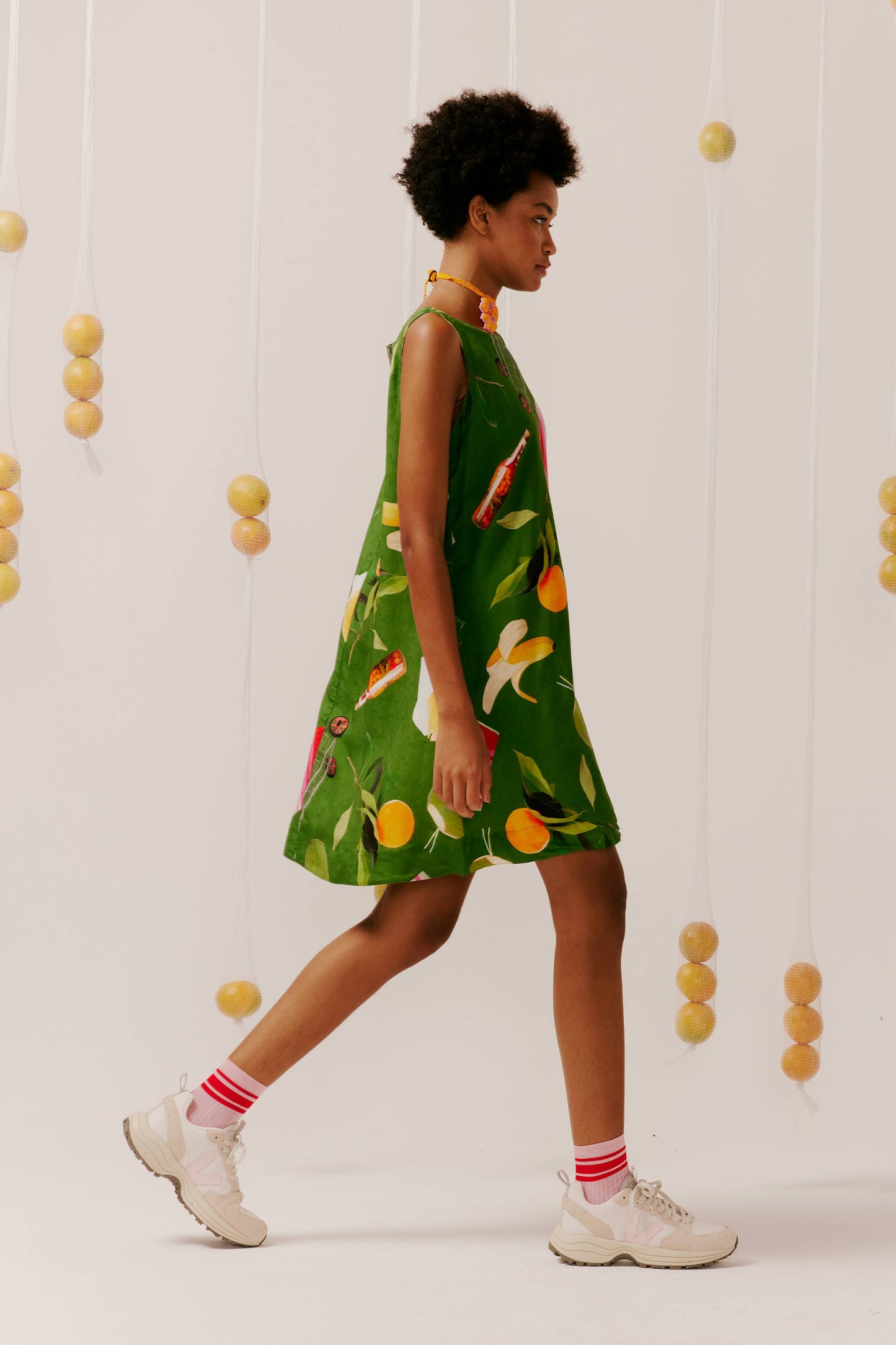 Vestido Marais Dia de Feira verde