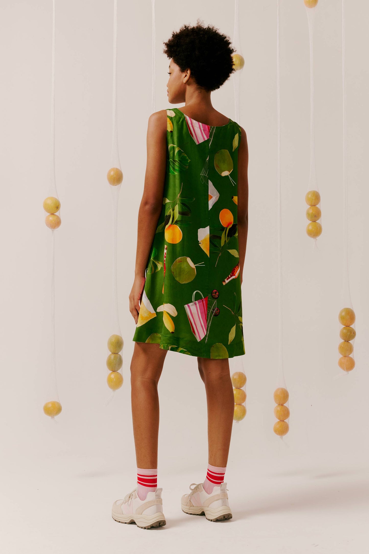 Vestido Marais Dia de Feira verde
