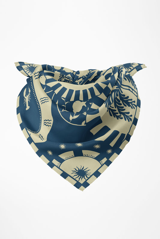 Lenço Pratinhos Azul
