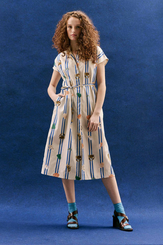 Vestido Gênova Lembranças de Verão Listras