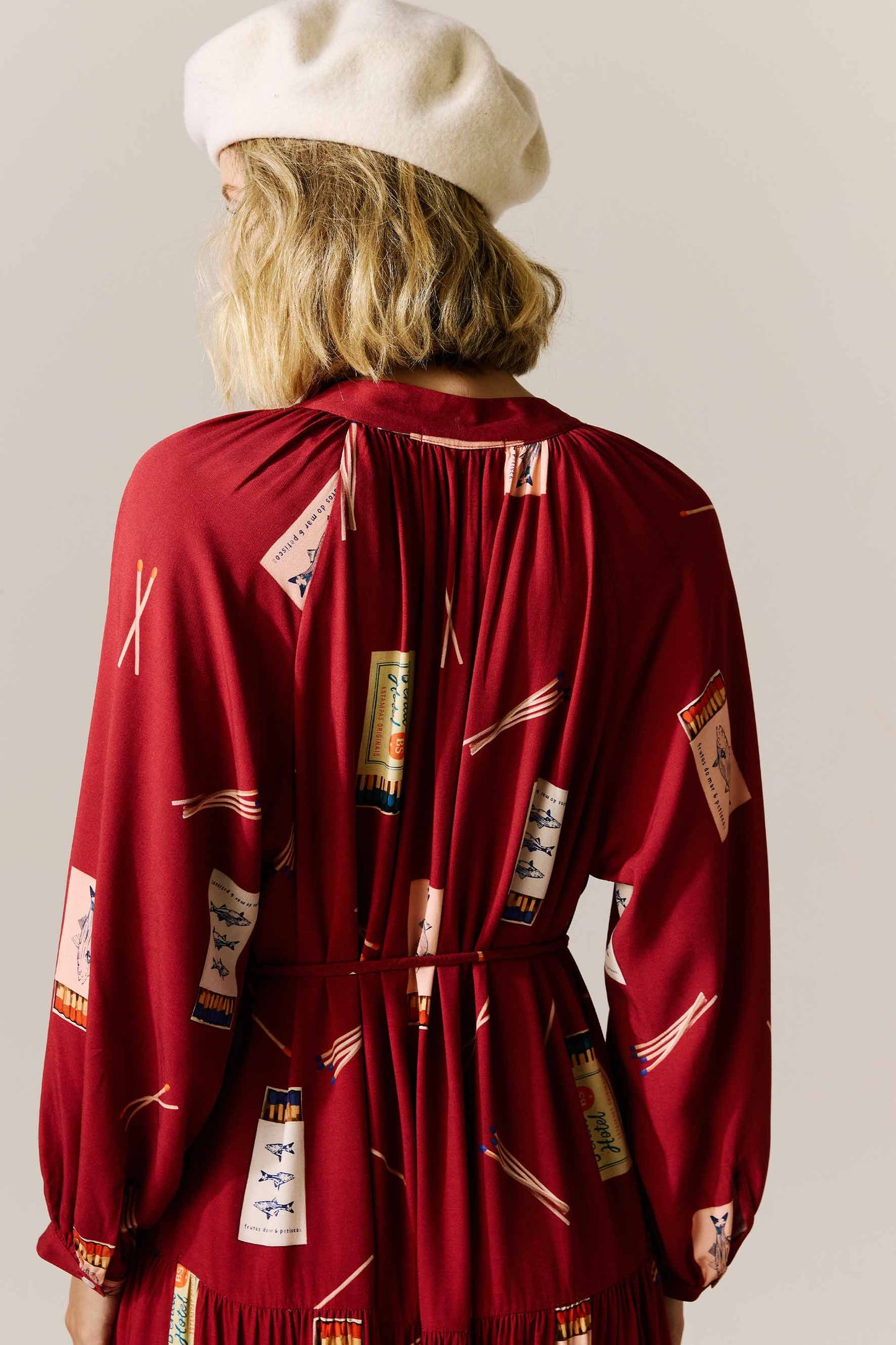 Vestido Boho Fósforos Ameixa