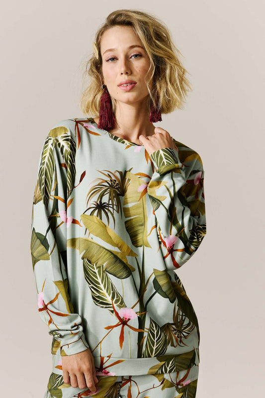 Moletom Oversized Floral do Hotel Azul