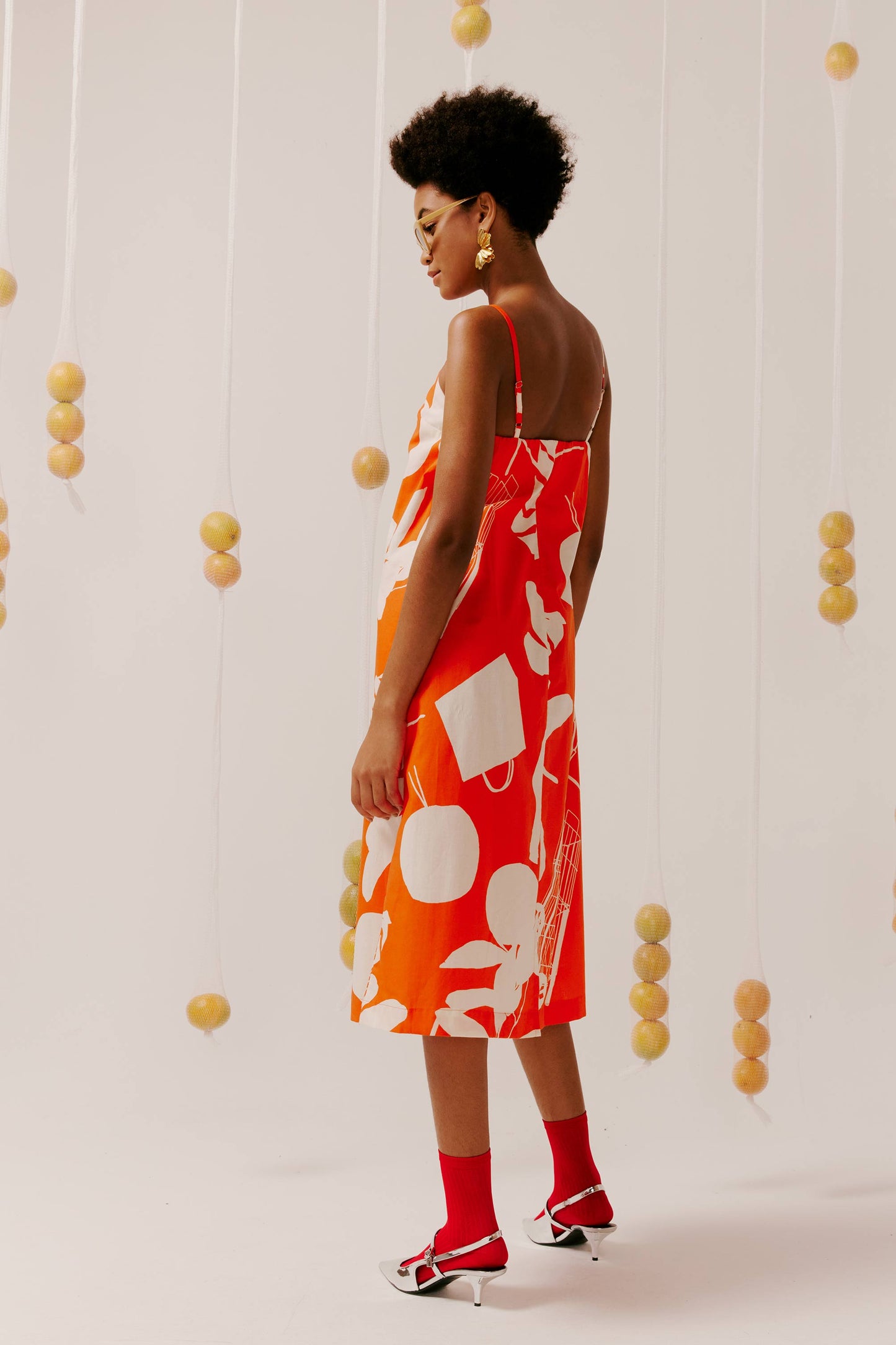 Vestido Geribá Um dia de Feira Vermelho