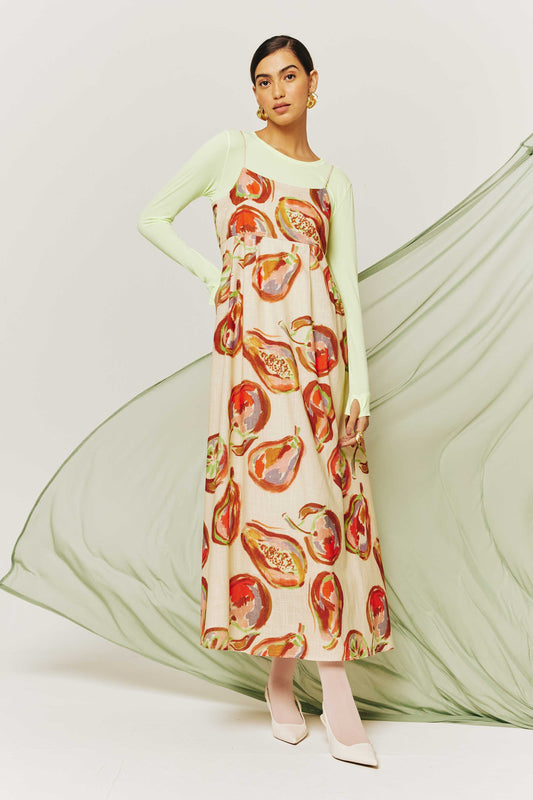 Vestido Brisa Frutas Pintadas