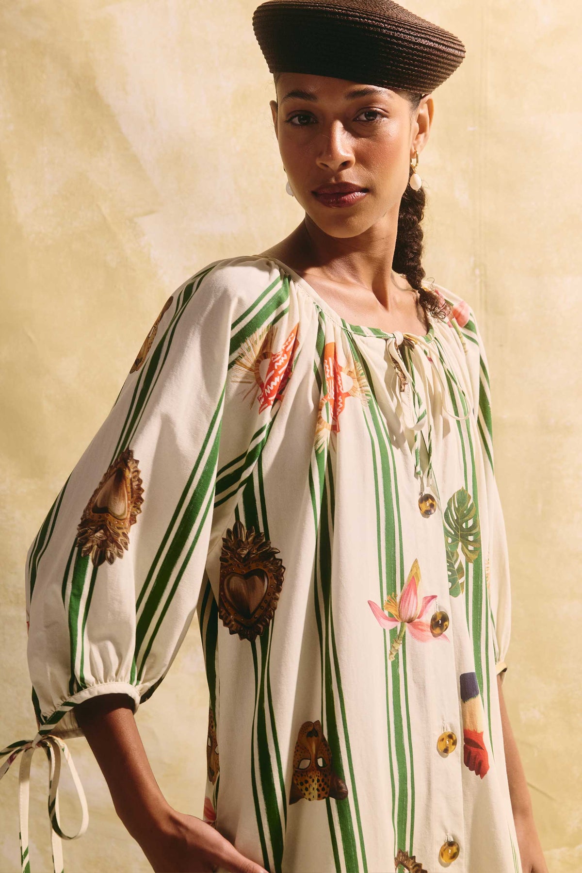 Vestido Paloma Salada Latina Listras